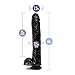 Eden Adult Sex Toys - 14 Inch Extra Long Big Black Dildo – 2.5