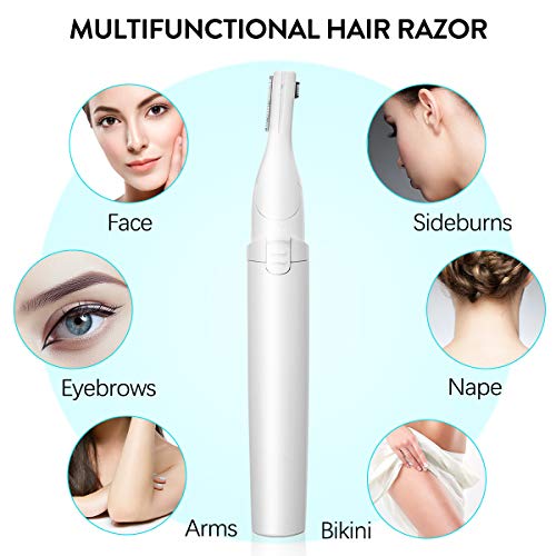 Eyebrow Trimmer, Electric Eyebrow Razor for Women, Liaboe Upgraded Eyebrow Hair Removal with Comb Eyebrow Epilator No Pulling Sensation Painless for Face Chin Lips Neck Bikini-line Armpit