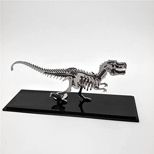 HXZB 3D Jigsaw Stainless Steel Puzzle Kits Tyrannosaurus Rex DIY Toys Disassembly Removable Dinosaur Models Assembly Disentanglement