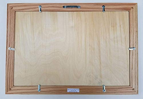 Black 11x17"Livin Life Behind Bars" Motorcycle Poker Chip Display Case with Oak Frame and Birch Mat