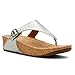 FitFlop Women's The Skinny Flip Flop, Silver, 7 M US