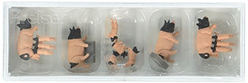 Preiser 10149 Pigs Light Brown, Black Package(8) HO Model Figure