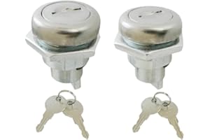 2 Pack Tool Box Locks with Keys - Replacement for Flush Mounted T Handle Tool Box - Secure and Convenient - Fits Ute - 5/8 In