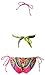 VonFon Flower Printing Push Up Top & Triangle Bottom Women Swimwear Bikini Pink Medium