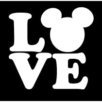 Amazon.com - Mickey Love Decal Vinyl Sticker Makarios LLC |Cars ...