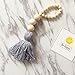 Pengxiaomei 3pcs Farmhouse Beads with Tassels, Wall Hanging Decor Wood Bead Graland Natural Prayer Beads