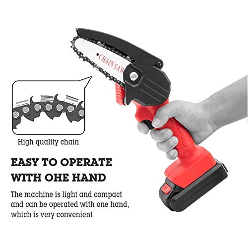 Rowa Handheld-Kettensäge-Batteriebetriebene Grünworks, Batteriekettensägen für das Schneiden von Holz, wiederaufladbarer… – Bild 8
