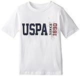 U.S. Polo Assn. Big Boys Cotton Jersey Graphic Crew T-shirt, White, 14/16