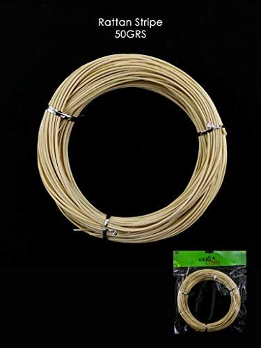 DIY Round Reed for Basketry and Wicker Repair, Rattan Stripe Ideal for Craft Project (Natural)