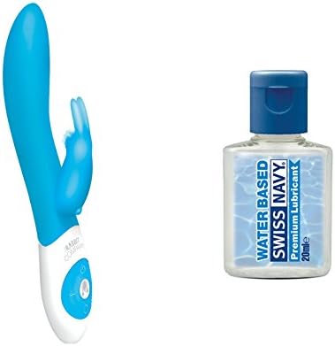 The Rotating Rabbit Rechargeable-Blue 8" + Free Lube