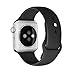 WESHOT Apple Watch Band, Silicone Soft Replacement Watch Band Strap For Apple Watch Sport Edition 38MM Black S/M