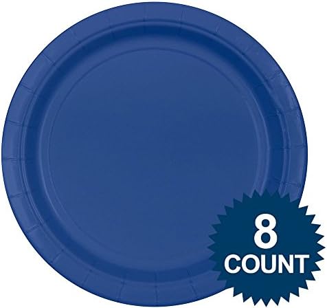 Birthdayexpress Cobalt Blue Party Supplies - Paper Dinner Plates (8)