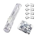 DSBGKJI Mini Push Stapler, Paper Clamp Clip