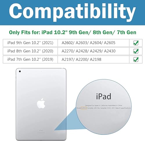 avakot 2 Pack Screen Protector for iPad 10.2, Tempered Glass Film Compatible with iPad 9th Generation 10.2 Inch 2021/2020/2019 Anti-Scratch Sensitive Dropproof Screen Protector for iPad 8th/7th Gen