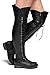 Herstyle Kristrrina Women Military Lace Up Thigh High Combat Boots