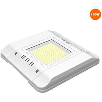 Adiding LED Canopy Light, Gas Station Ceiling Light 100W (400W HID/HPS Equivalent) for Warehouse Garages Underpasses Parking Lot Carport Driveway 120Lm/W 5000K Dayligt White 100-277V IP65 ETL