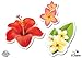 GT Graphics Hawaiian Flowers Set of 3 - Vinyl Stickers 4