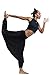 Harem Pants Women's & Men's 2-in-1 Convertible Jumpsuit Solid Color in Black