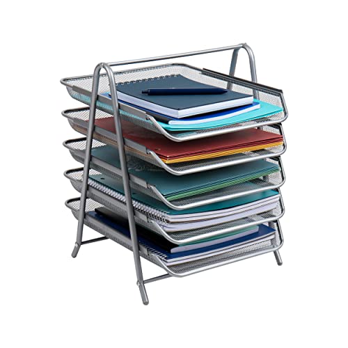 Mind Reader Desk Organizer with 5 Sliding Trays for