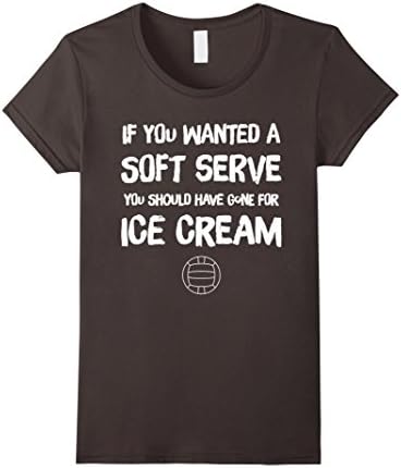 Womens If You Wanted A Soft Serve - Funny Volleyball T-Shirt Large Asphalt