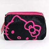 Hello Kitty Cosmetic Hand Bag Make-up Case Black