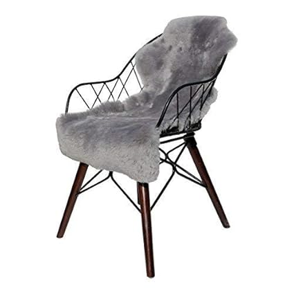 Hollert German Leather Fashion Lammfell geschoren - Schwarz und Grau TÖNE Merino Schaffell Läufer Dekoration Sitzunterlage Pr