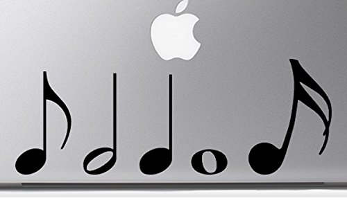 Audiophile #3 - Assorted Music Notes - Black 9" Vinyl Decal Sticker Car Macbook Laptop