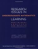 Research Issues in Undergraduate Mathematics Learning : Preliminary Analyses and Reports, , 0883850907