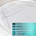 Yimobra Luxurious Spa Bath Pillow, 2 Panel Bath Tub Pillows for Headrest Shoulder Neck Support, Large 14.5 x11, Powerful 7 Non Slip Suction Cups, Pillow for Bathtub, Hot Tub, Jacuzzi, Spas, White
