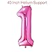 1st Birthday Girl Balloons Pink Decoration Set