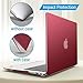 IBENZER Compatible with Old Version MacBook Air 13 Inch Case (2017-2010 Release), Models: A1466/A1369, Plastic Hard Shell Case with Keyboard & Screen Cover for Mac Air 13, Wine Red, A13WR+2