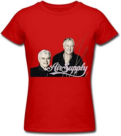 NEVALY Adult's Air Supply Poster Summer T Shirt For Women Red XL