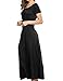 Meaneor Women Boho Cap Sleeve Smocked Waist Tiered Renaissance Summer Maxi Dress Black S