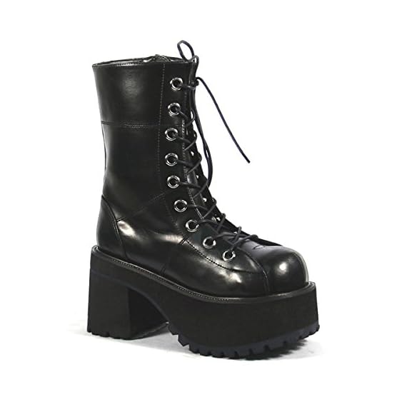 Summitfashions-Platform-Ankle-Boots-Black-Lace-Up-Boots-3-12-Inch-Chunky-Heel-Gothic-Punk-Size-8