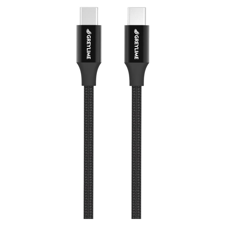 GreyLime USB-C to USB-C Braided Cable Black 1 m / 3.3 ft
