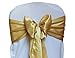 MDS Pack of 25 PCS Satin Chair Sashes Charmeuse Sateen Dining Chair Bows Ribbon Ties Back Sash for Wedding Party Birthday Home Hotel Restaurant Banquet Decoration (7 x 108 Inch, Gold)