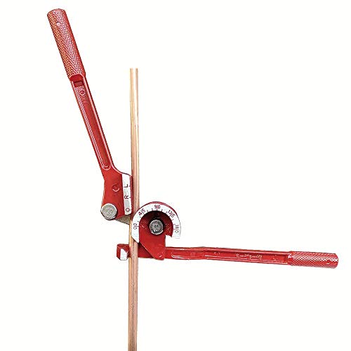 Wostore 180 Degree Tubing Bender for 1/4 5/16 and 3/8Inch Copper Aluminum Thin Stainless Steel Red - Thumbnail 3
