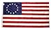 Made in USA Flags Co - 3x5 Betsy Ross Flag - 13 Star American Flag with All Weather SolarMax Nylon, Sewn Stripes & Embroidered Stars - FMAA Certified, US Made