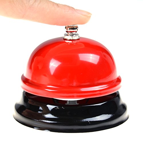 IYSHOUGONG 1 PCS Red Call Bell Desk Bell Service Bell for Hotels,Schools,Restaurants,Reception Areas,Hospitals