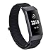 VIGOSS Nylon Bands Compatible with Fitbit Charge 3/3 SE Band Men Women Soft Breathable Nylon Sport Loop Charge3 Strap with Black Adapters Bracelet for Fitbit Charge 3/3 SE Smartwatch