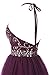 Musever Women's Halter Short Homecoming Dress Beading Tulle Prom Dress Red US 2