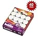 BOLSIUS 40 Pack Unscented Tea Lights - 6 Hours - Premium European Quality - Consistent Smokeless Flame - 100% Cotton Wick - Dinner, Wedding, Party, Restaurant, Spa, Church, & Home Décor Tealights