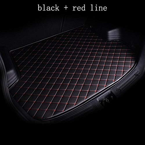 Suyanouz Custom Car Mat Trunk For Nissan All Models Qashqai X-Trail Tiida Primera Pathfinder Car Accessories Custom Cargo Liner,Black Red Line