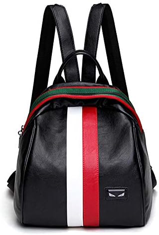 Women's Mini Backbag Waterproof Rucksack College Bag Travel Business Daypack Fashion Contrast Stripe Shoulder Bag