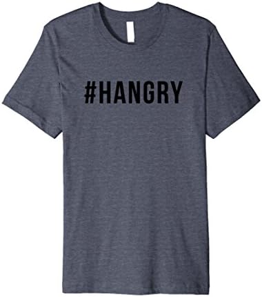 Mens #Hangry Tee Large Heather Blue