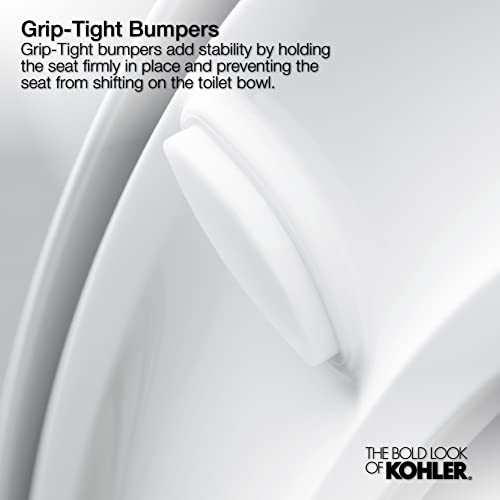 KOHLER K463647 Cachet Elongated, GripTight Bumpers, QuietClose