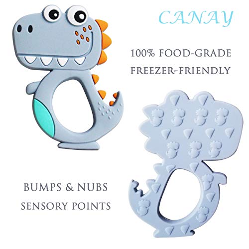 CANAY Baby Teething Toys | Baby Teether Toys with Teether Pacifier Clip Holder | BPA-Free Molar Teether Toys | Best
