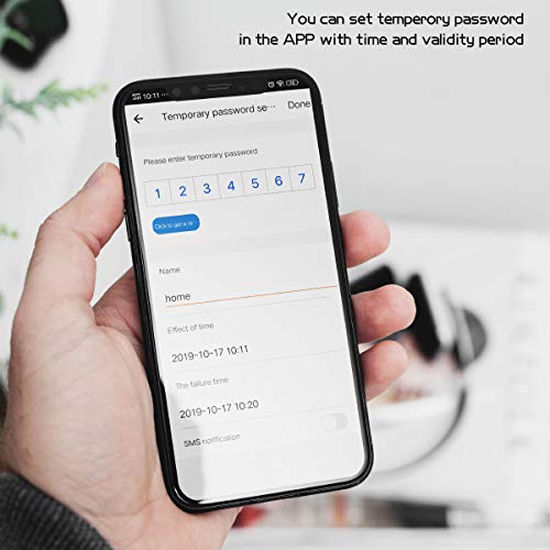 Door Lock WiFi,Smart Lock,Smart Electronic Door Lock with keyless,Touchscreen,Mechanical Keys Enabled Auto Lock Alarm Technology for Home,Hotel,Apartment and Office - Thumbnail 3