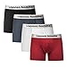 LAPASA Men's Boxer Briefs Cotton Stretch Bulge Pouch Trunk Underwear with Open Fly 4 Pack M03
