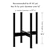 FaithLand Mid Century Plant Stand Indoor Outdoor, Metal Planter Stand, Potted Plant Holder, Black, Hold Up to 10 Inch Planter – EXCLUDING 10″ Plant Pot – Fits Snake Plant – Upgraded Designthumb 3